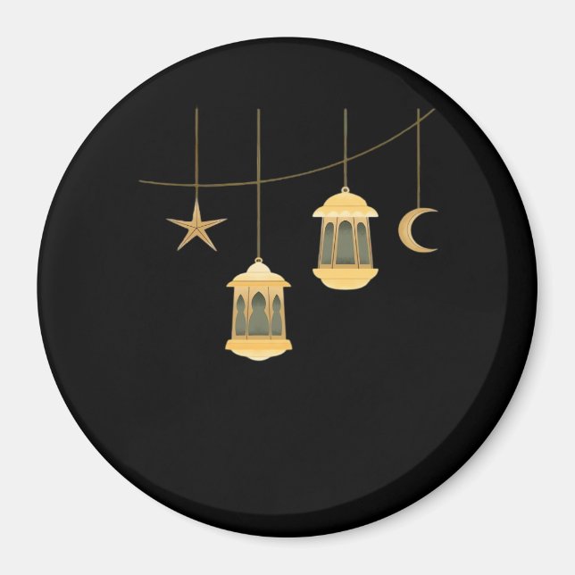 Whimsigoth Lantern Full Moon Night Sky Classic Magnet (Vorne)
