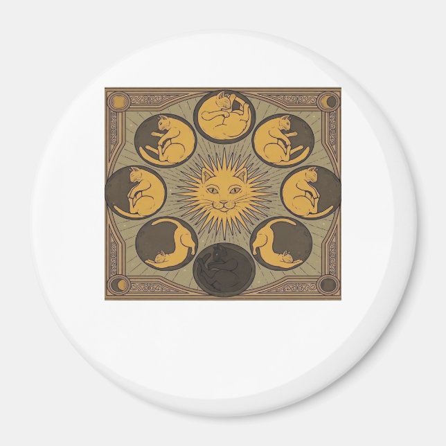 Whimsigoth Mond Klassiker Magnet (Vorne)