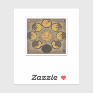 Whimsigoth Moon Classic Aufkleber