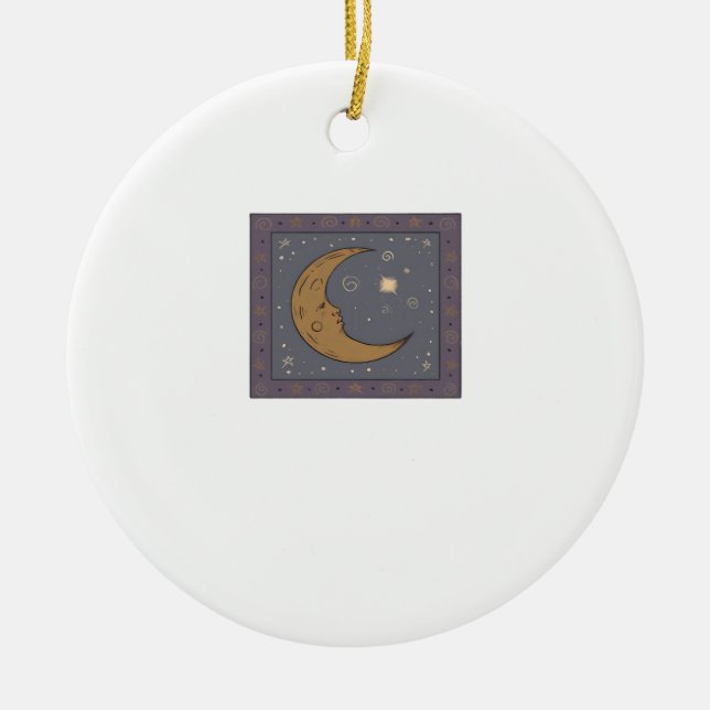 Whimsigoth Moon Classic Keramik Ornament (Vorne)