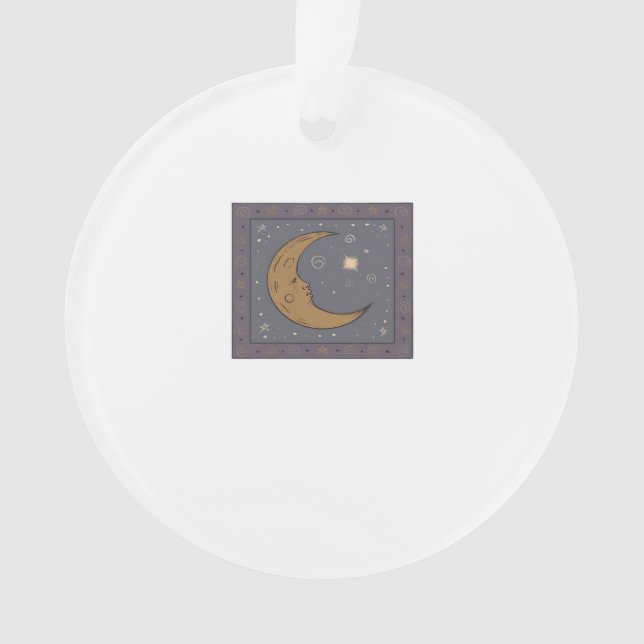 Whimsigoth Moon Classic Ornament (Vorderseite)