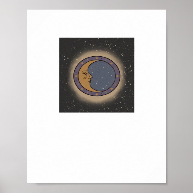 Whimsigoth Moon Print Poster (Vorne)