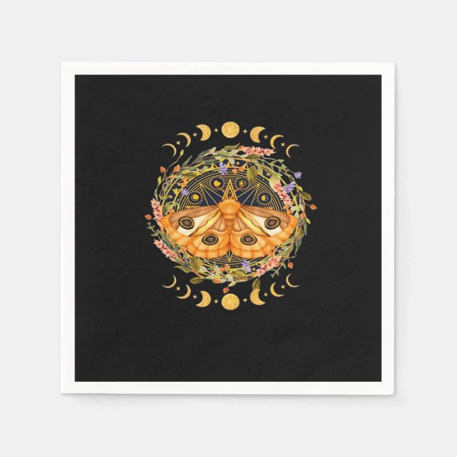 Whimsigoth Moth Classic Serviette (Vorderseite)