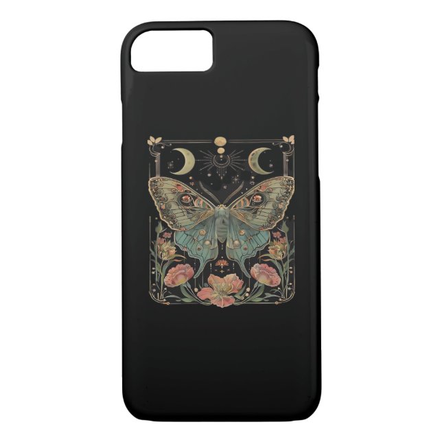 Whimsigoth Moth Shirt, Botanischer Butterfly T Shi Case-Mate iPhone Hülle (Rückseite)