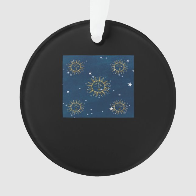 Whimsigoth Night Sky Sun Moon Witchy Classic Desig Ornament (Vorderseite)