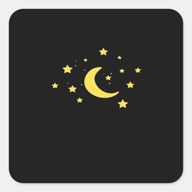 Whimsigoth Night Sky Sun Moon Witchy Quadratischer Aufkleber (Vorderseite)