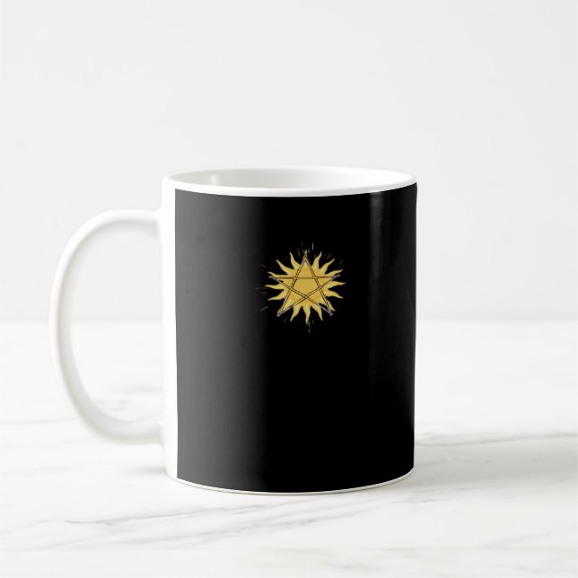 Whimsigoth Pentagram Sun Classic Kaffeetasse (Links)