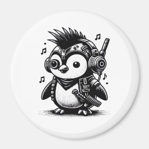 Whimsigoth Punkrock Weidcore Pinguin Vintage Kunst Magnet
