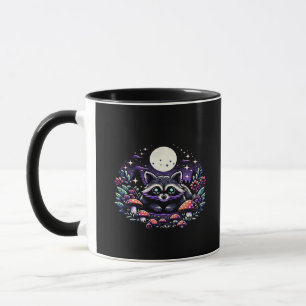 Whimsigoth Raccoon Unter dem Mondlicht Vinta Tasse