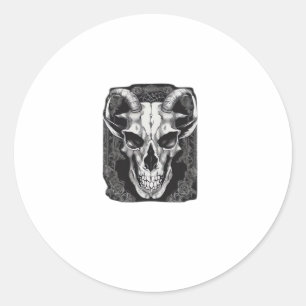 Whimsigoth Skull Gothic Ästhetik Design Classic Runder Aufkleber