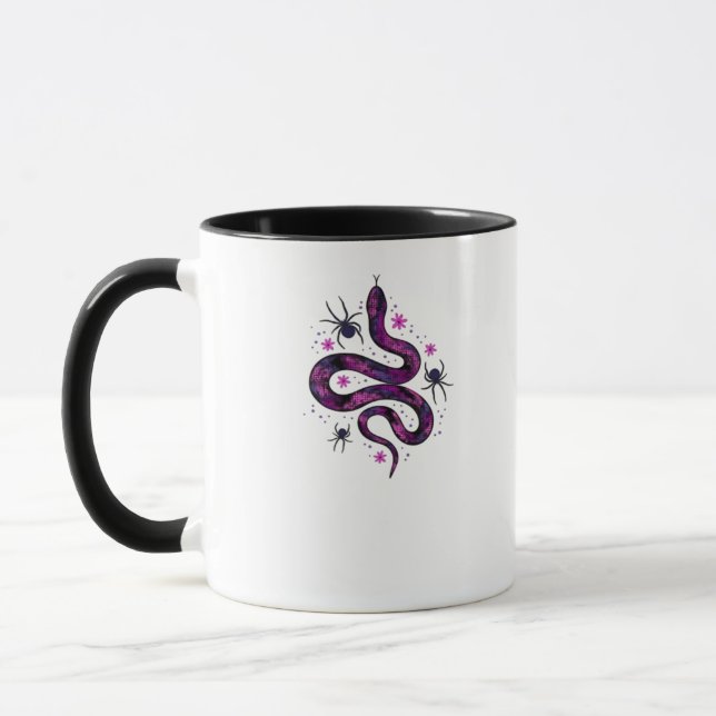 Whimsigoth Snake Blume Classic Tasse (Links)