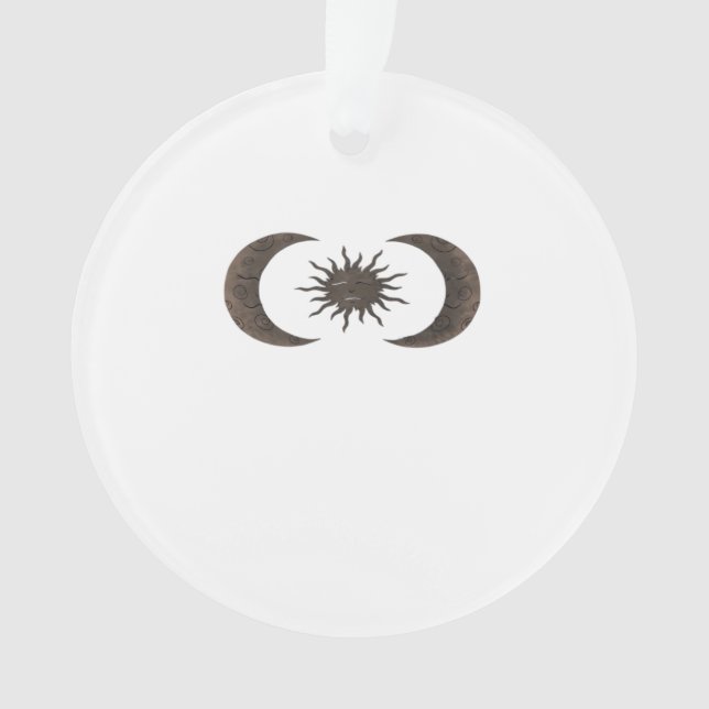 Whimsigoth Sonne und Mond Ornament (Vorderseite)
