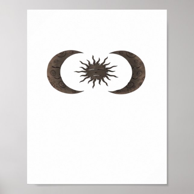 Whimsigoth Sonne und Mond Poster (Vorne)