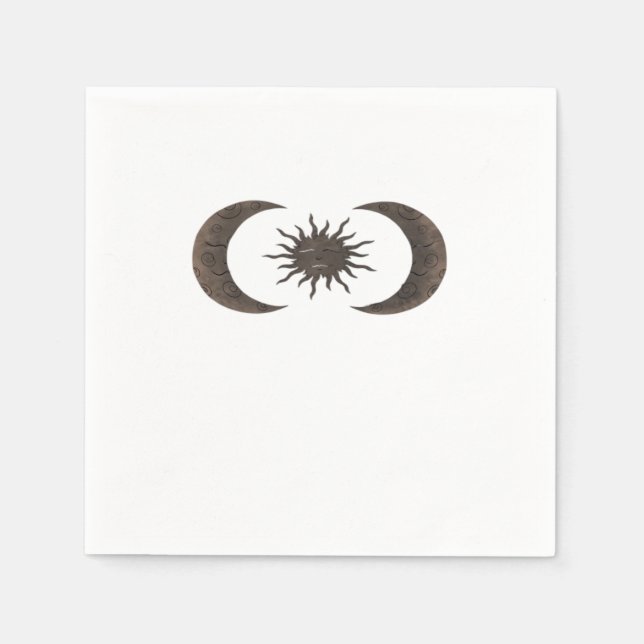 Whimsigoth Sonne und Mond Serviette (Vorderseite)