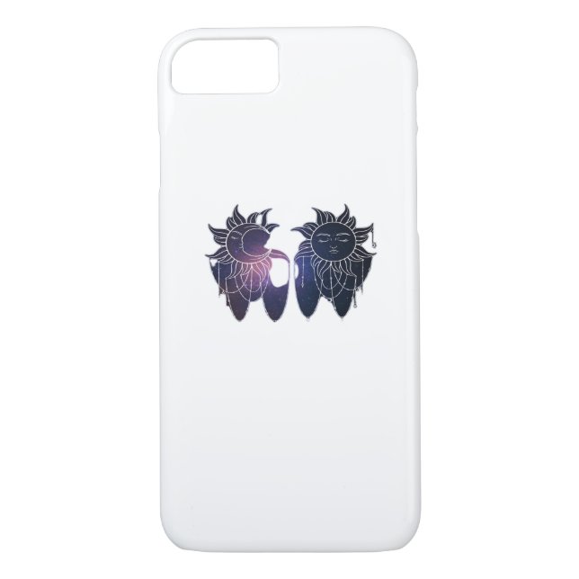 Whimsigoth Starry Night Sun Moon Witchy Classic Case-Mate iPhone Hülle (Rückseite)