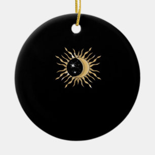 Whimsigoth Sun Moon Space Classic Keramik Ornament