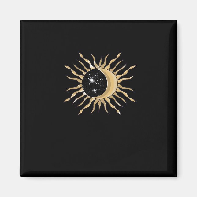 Whimsigoth Sun Moon Space Classic Magnet (Vorne)