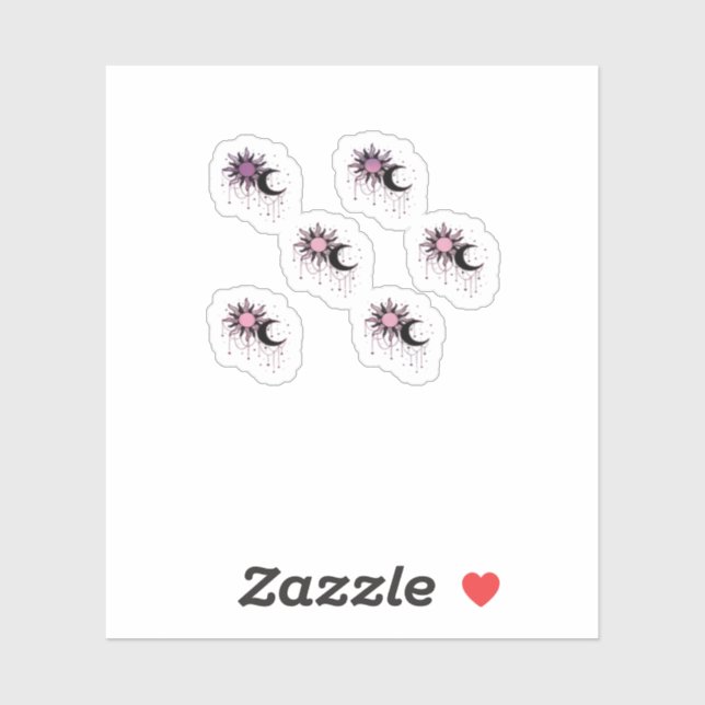 Whimsigoth Sun Moon Witchy Aufkleber (Blatt)