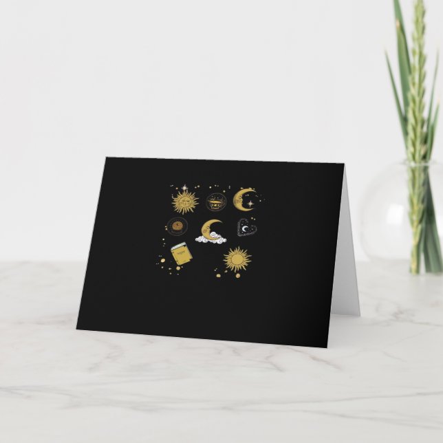 Whimsigoth Sun Moon Witchy Classic Karte (Vorderseite)