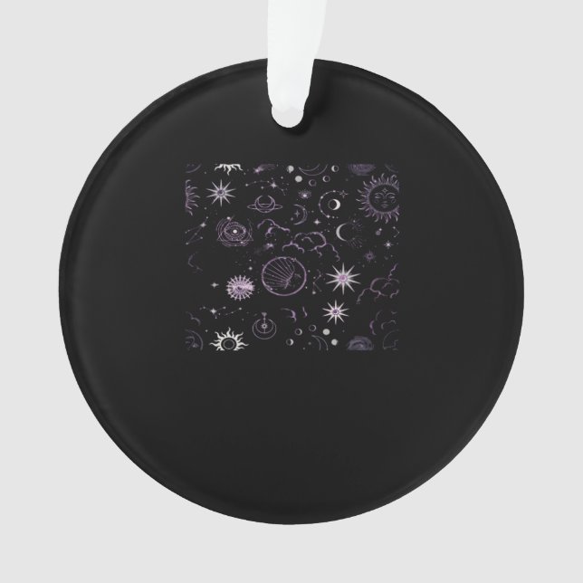 Whimsigoth Sun Moon Witchy Classic Ornament (Vorderseite)