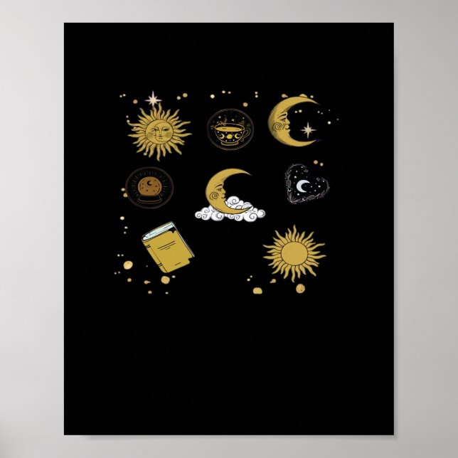 Whimsigoth Sun Moon Witchy Classic Poster (Vorne)