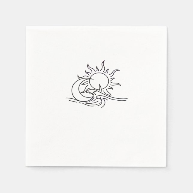 Whimsigoth Sun Sea Witchy Serviette (Vorderseite)