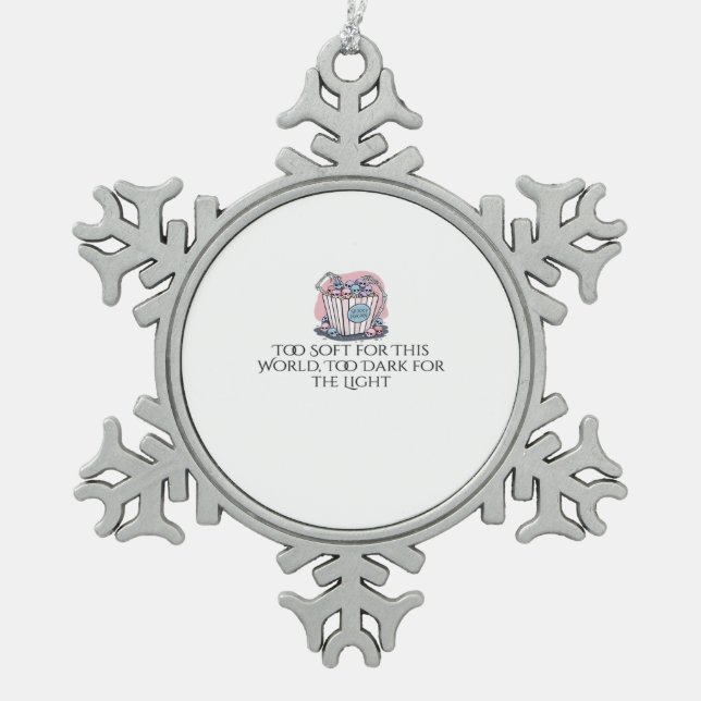Whimsigoth Tinte - Mystische Wälder, Monde & Magie Schneeflocken Zinn-Ornament (Vorderseite)