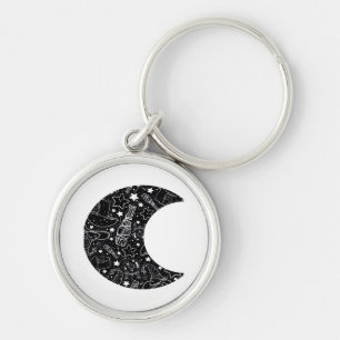 Whimsigoth Witch Moon Wicca Kawaii Goth Tattoo Ast Schlüsselanhänger