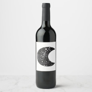 Whimsigoth Witch Moon Wicca Kawaii Goth Tattoo Ast Weinetikett