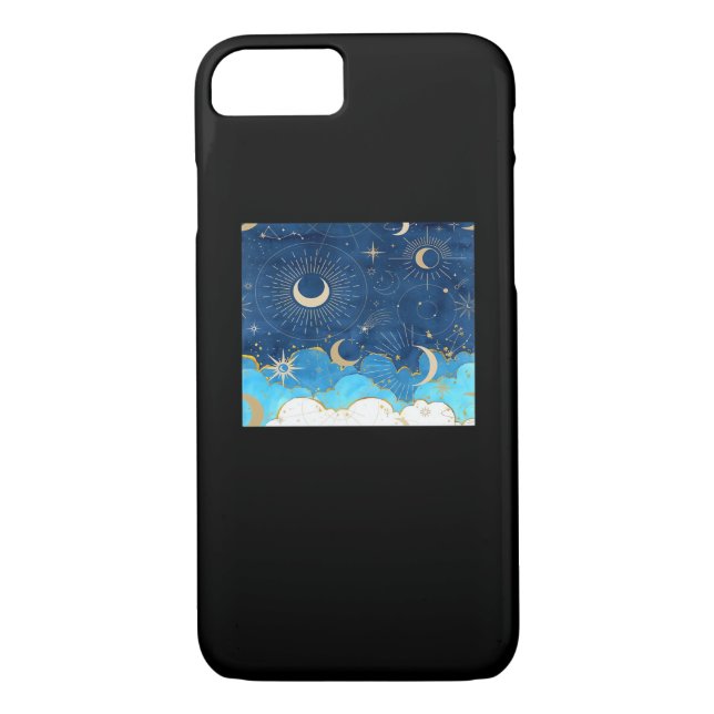 Whimsigoth Wolken Sun Moon Witchy Classic Case-Mate iPhone Hülle (Rückseite)