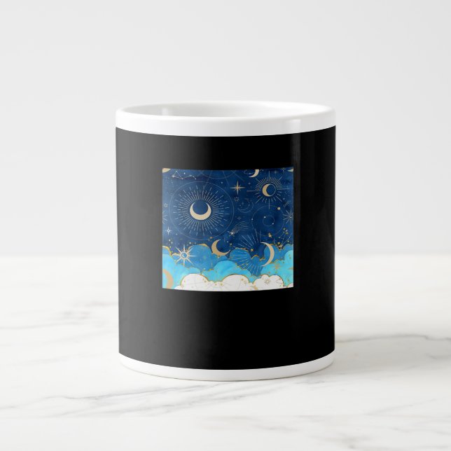 Whimsigoth Wolken Sun Moon Witchy Classic Jumbo-Tasse (Vorderseite)