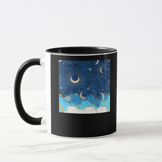 Whimsigoth Wolken Sun Moon Witchy Classic Tasse (Links)