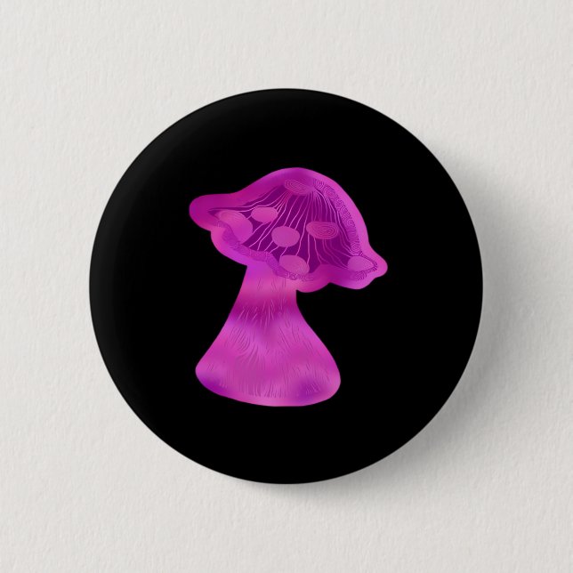 Whimsigoth Zen Pattern Mushroom Button (Vorderseite)