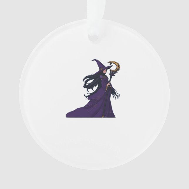 Whimsigothic Moon Witch Ornament (Vorderseite)