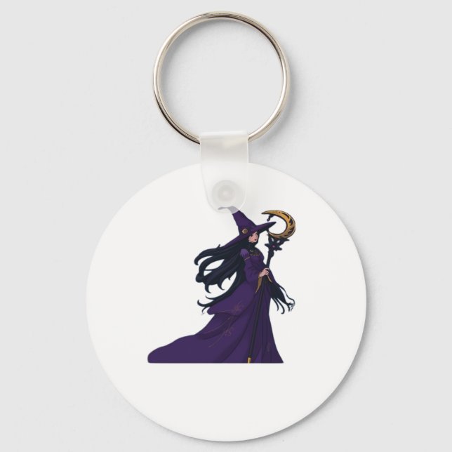 Whimsigothic Moon Witch Schlüsselanhänger (Vorderseite)