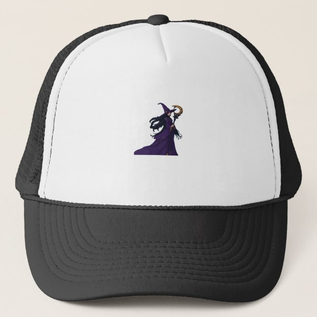 Whimsigothic Moon Witch Truckerkappe (Vorderseite)