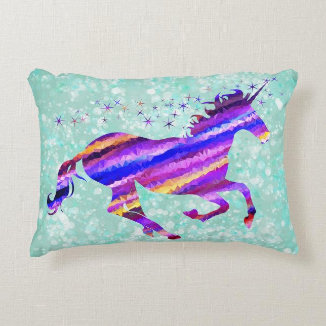 Whimsikal, mystisches Einhorn Zierkissen (Vorderseite)
