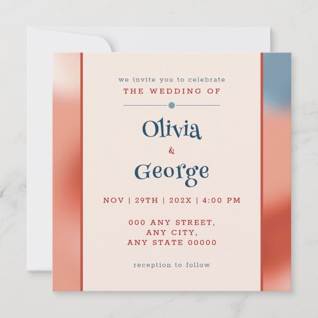 Whimsikale Blasen der Liebe: Märchenhafte Hochzeit Einladung (Vorderseite)