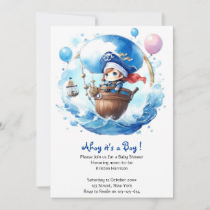 Whimsikale Gewässer: Babydusche für Wasserfarben Einladung