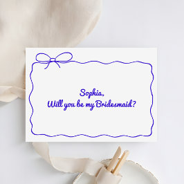 Whimsikale Hand gezogen wirst du meine Bridesmaid  Einladung
