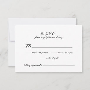 Whimsikale handGezeichnet Kuchenhochzeit RSVP Karte