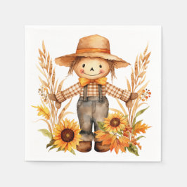 Whimsikale Herbstschnecke, Sonnenblumen, Verlassen Serviette