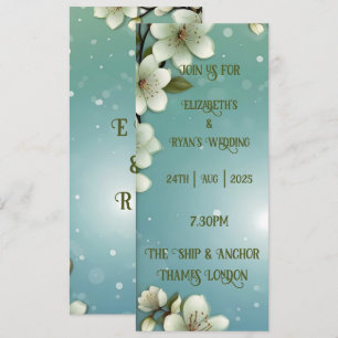 Whimsikale Kirschblüte mit Glitzern Einladung