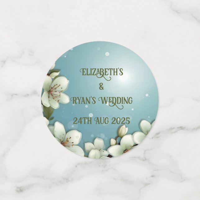 Whimsikale Kirschblüte mit Glitzern Konfetti (Klein Vorderseite)