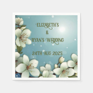 Whimsikale Kirschblüte mit Glitzern Serviette