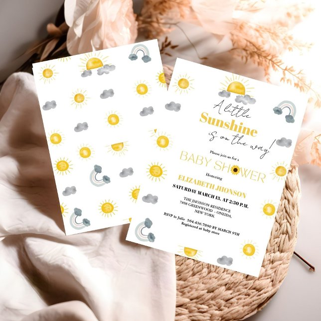 Whimsikale kleine Sonne auf dem Weg Babydusche Einladung (Von Creator hochgeladen)