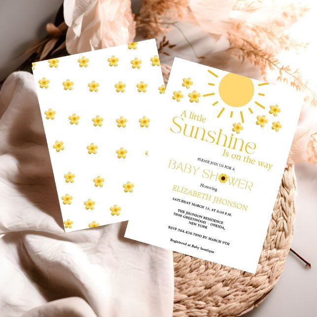 Whimsikale kleine Sonne auf dem Weg Babydusche Einladung (Von Creator hochgeladen)