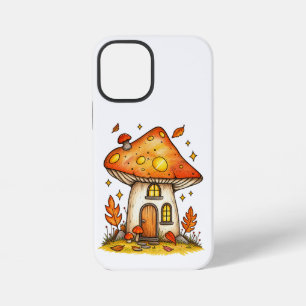 Whimsikale Pilzhütte Herbst-Fantasie-Illustration iPhone 12 Mini Hülle