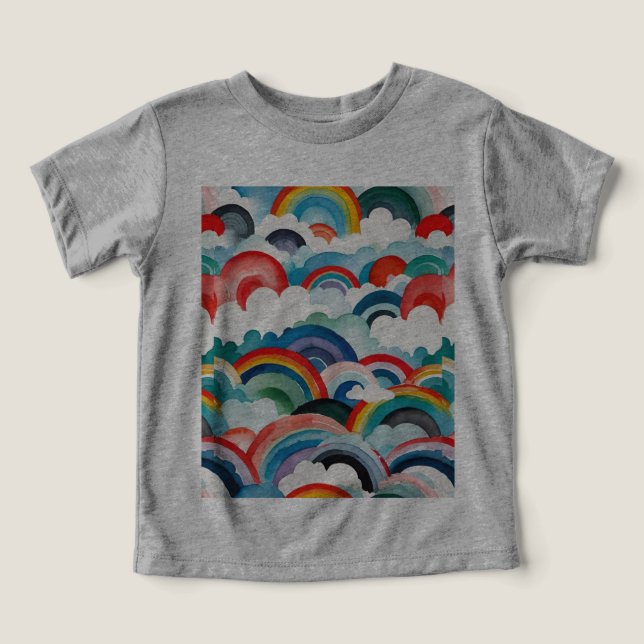 Whimsikale Regenbögen und Wolken (Design Vorderseite)