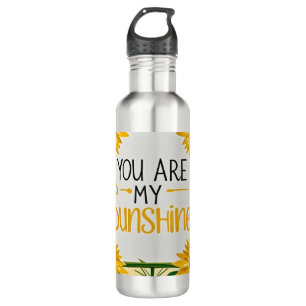 Whimsikale Sonnenblumen, du bist mein Sonnenschein Edelstahlflasche